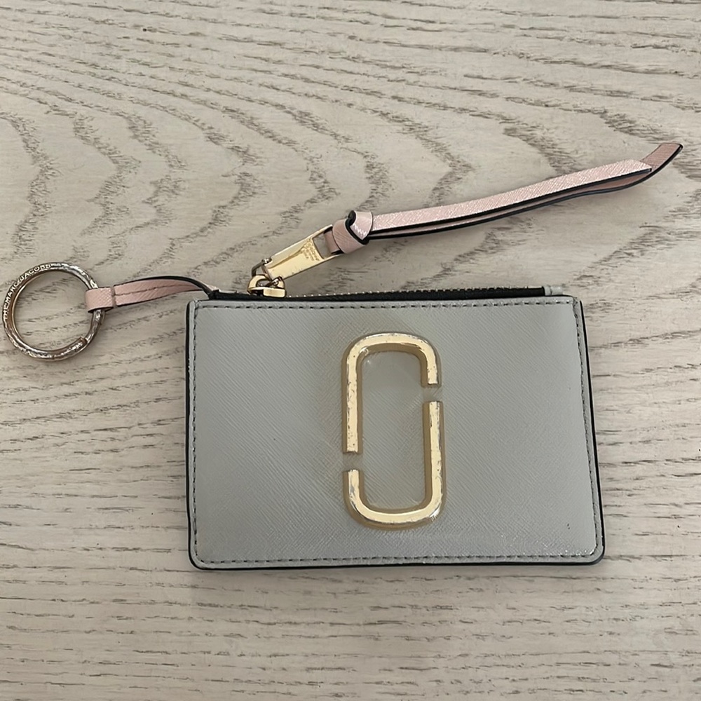 Marc Jacob’s Snapshot top zip wallet in dust multi
